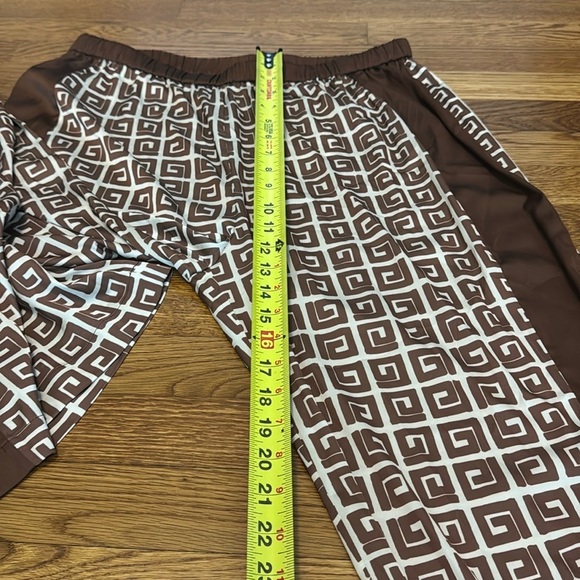 NWT Hansen & Gretel Bille Pant Geo Stamp Brown Wide Leg Size XL - Picture 16 of 16